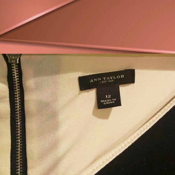 ✨ Chic & Flattering Ann Taylor V-Neck Color-block Dress ✨ - Picture 7 of 8